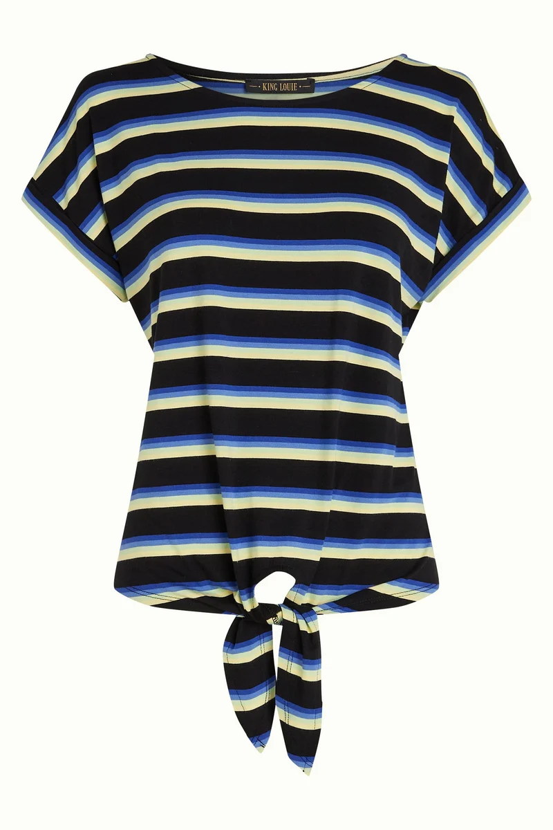 King Louie aria knot top embla stripe zwart