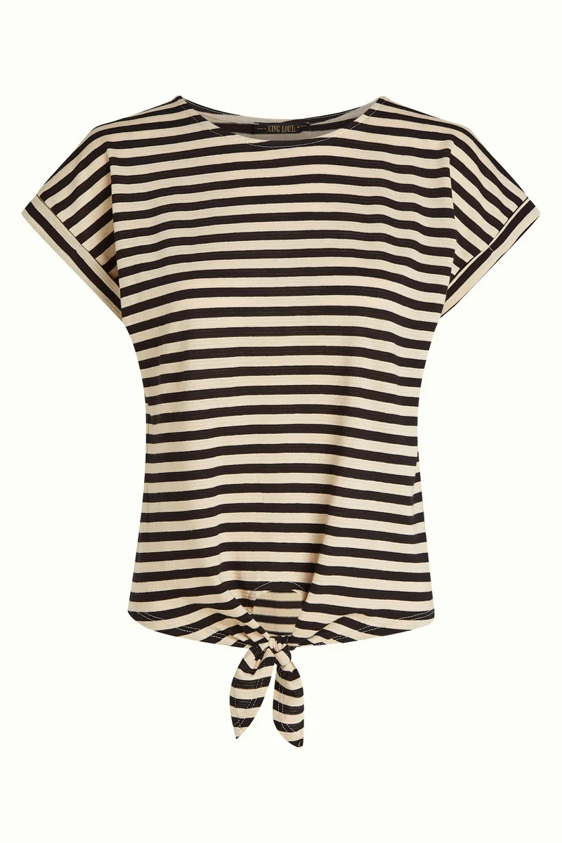 King Louie aria knot top chopito stripe black