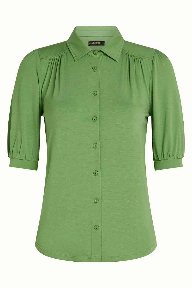 King Louie carina blouse viscose shade green