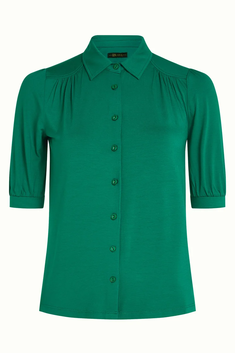 King Louie carina blouse viscose nile green