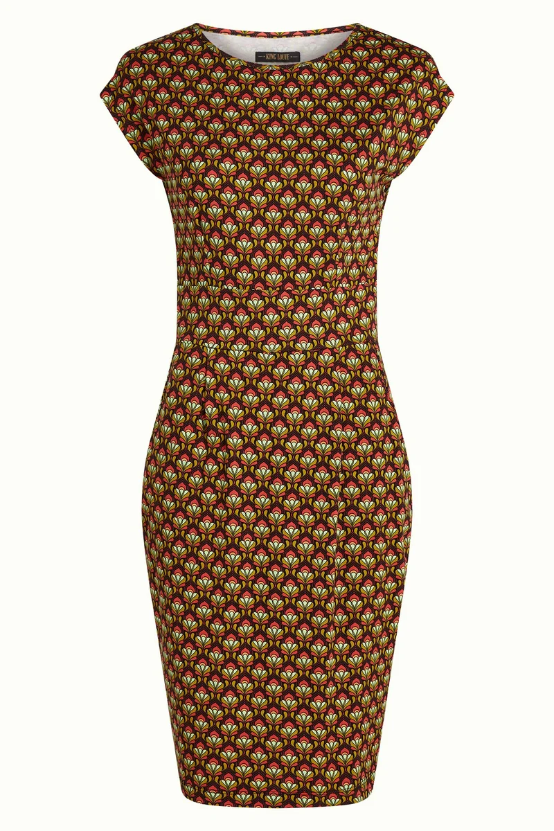 King Louie rose dress toulouse black