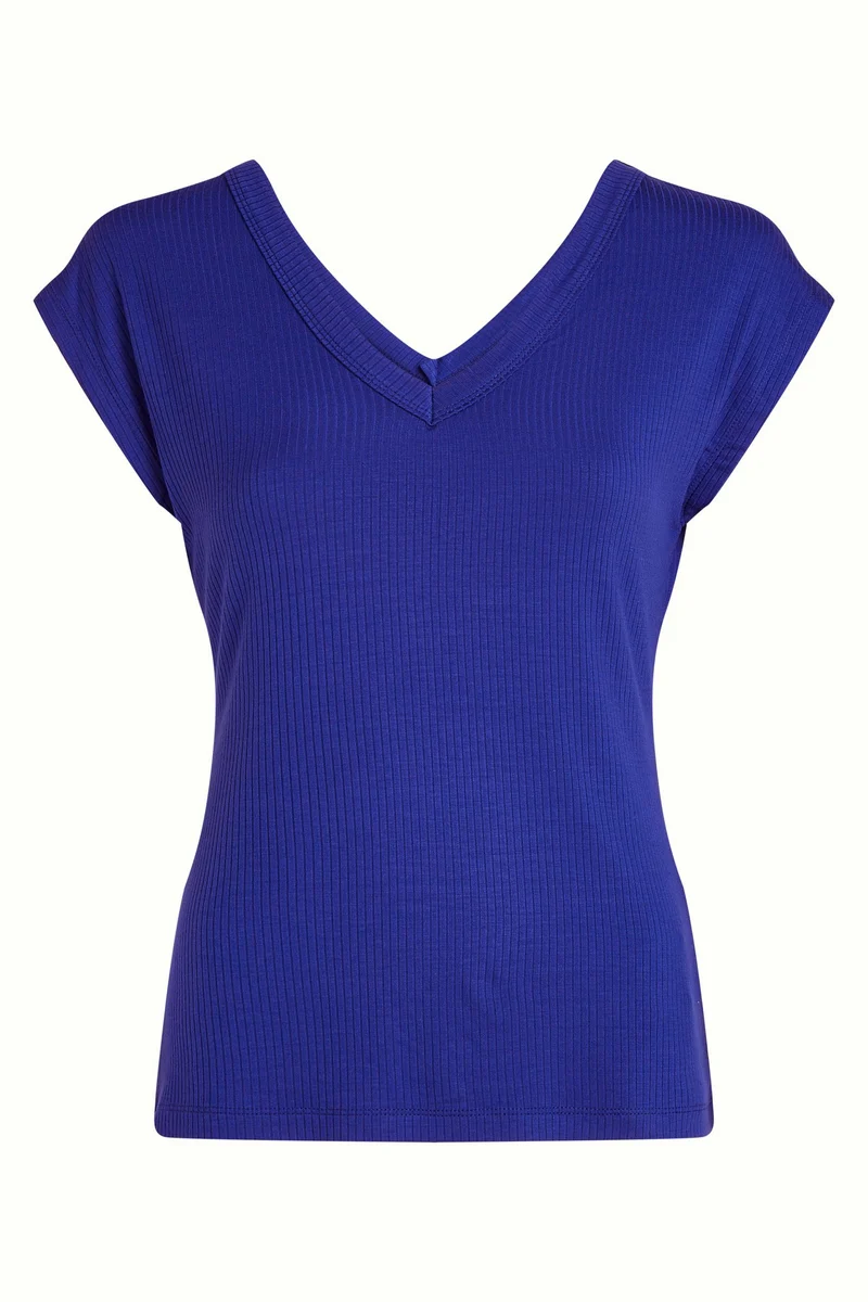 King Louie double v top uni rib bluing