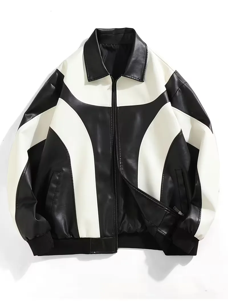 Heren Color Block Jas – Trendy & Comfortabel