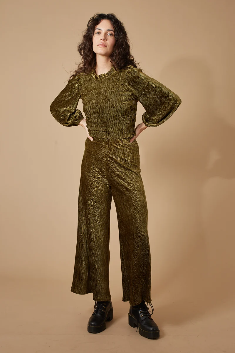 Traffic People palazzo trousers green