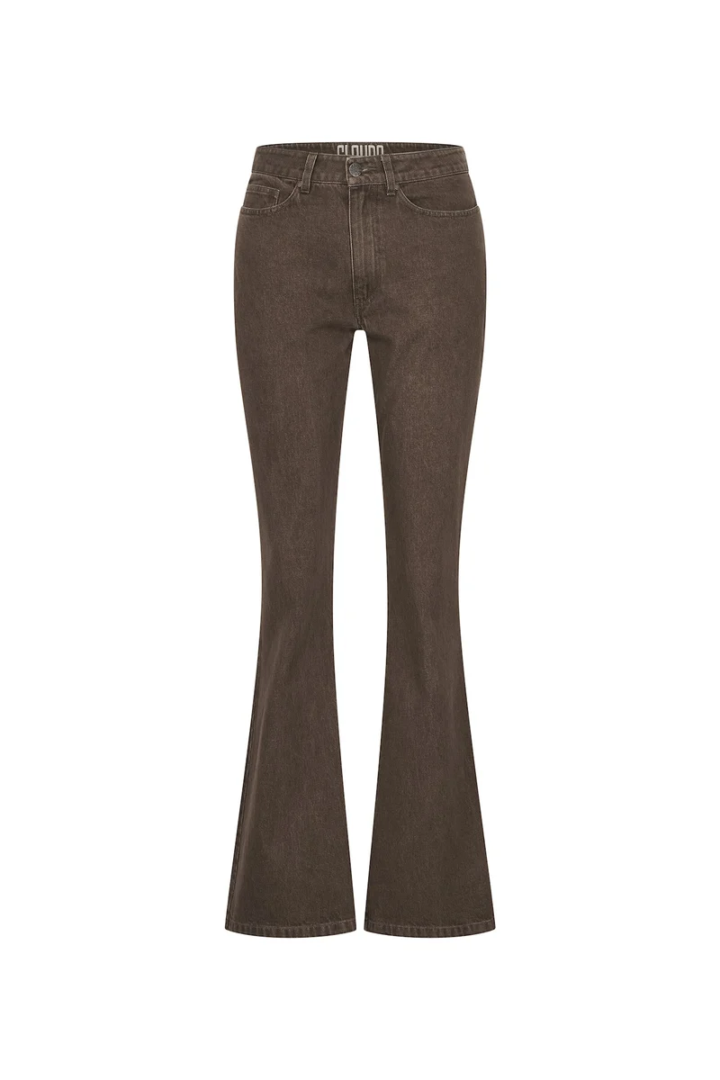 Cloud9 Dora flared leg washed chocolate