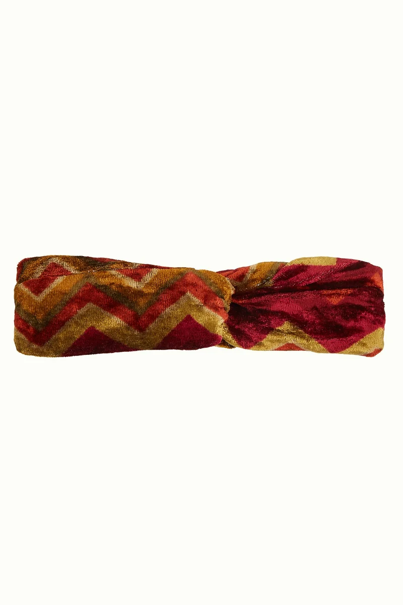 King Louie twist hairband penny cabernet red