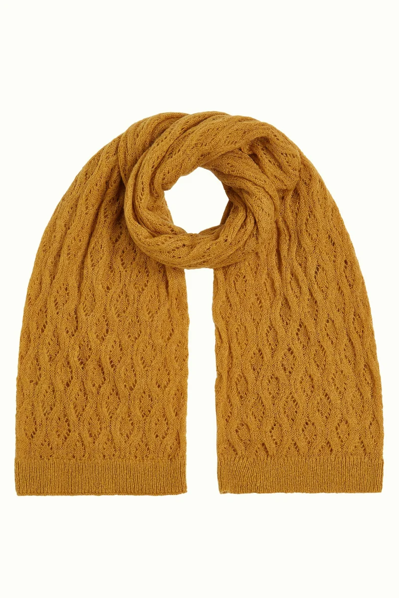 King Louie scarf ajour carre gold