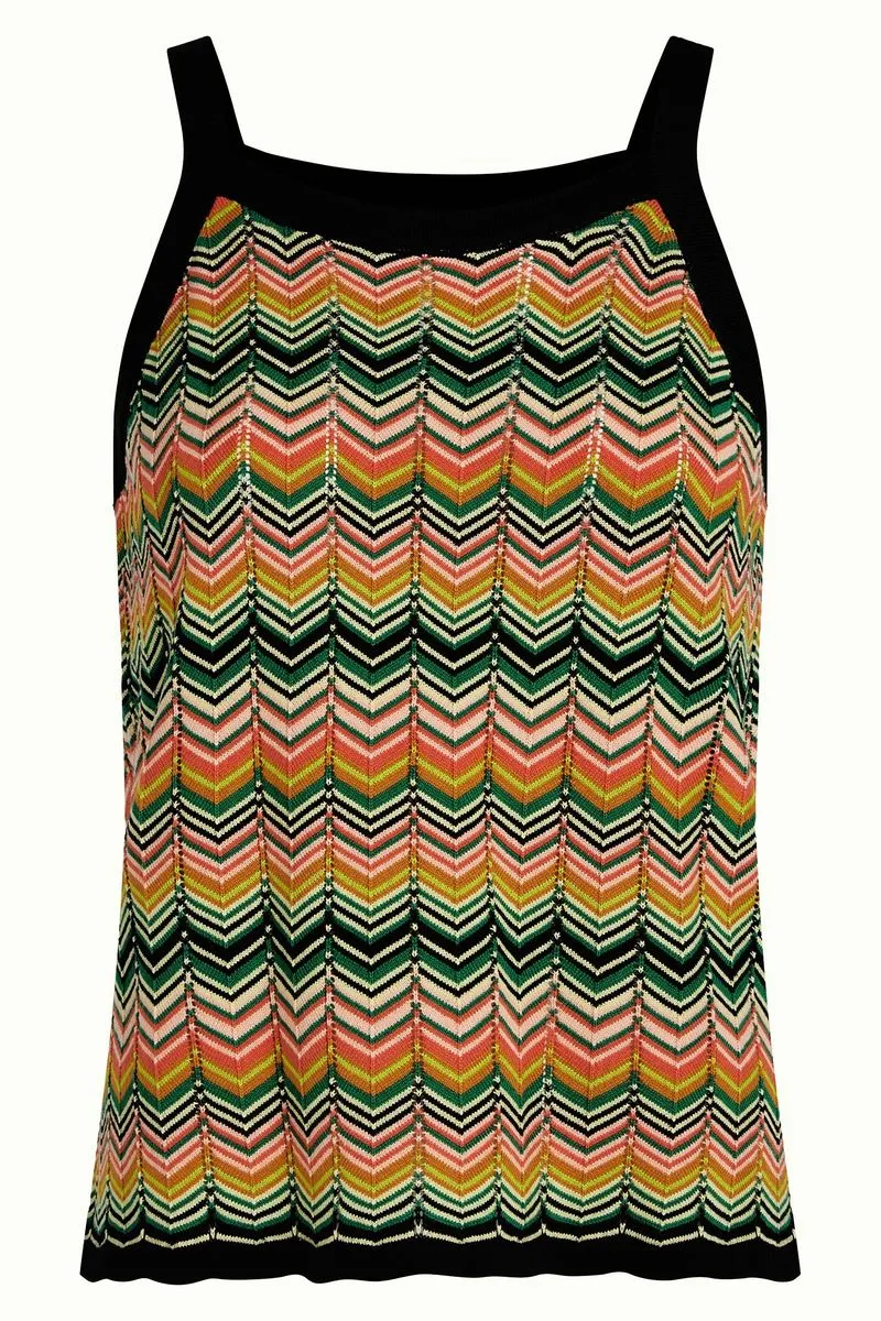 King Louie sofie top penny zigzag black