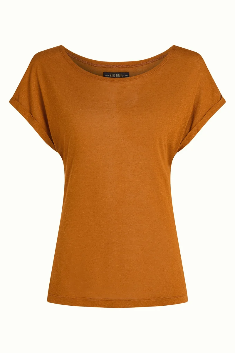 King Louie aria top marsy linen umbre