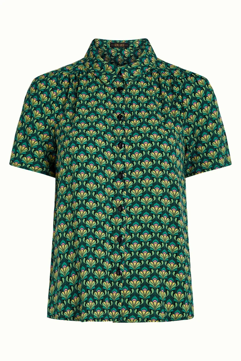 King Louie maisie blouse toulouse dobby black