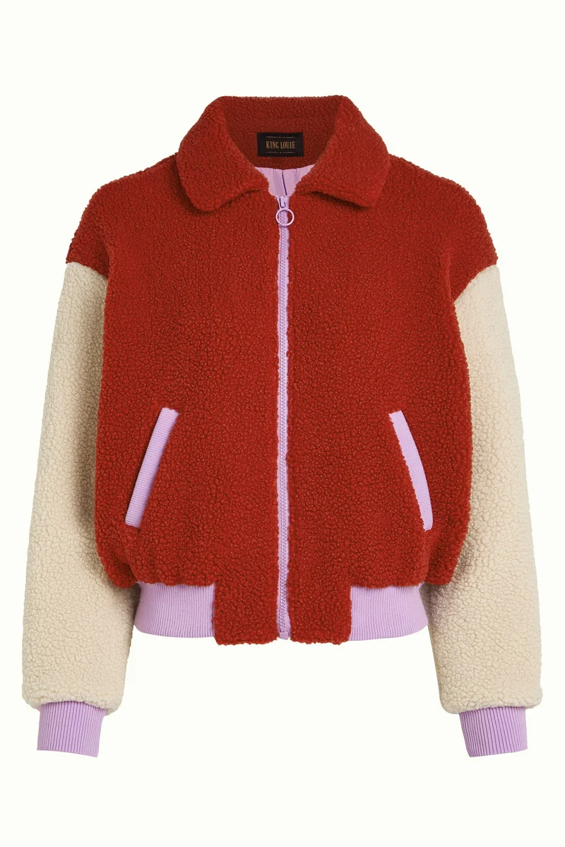 King Louie fay jacket teddy red