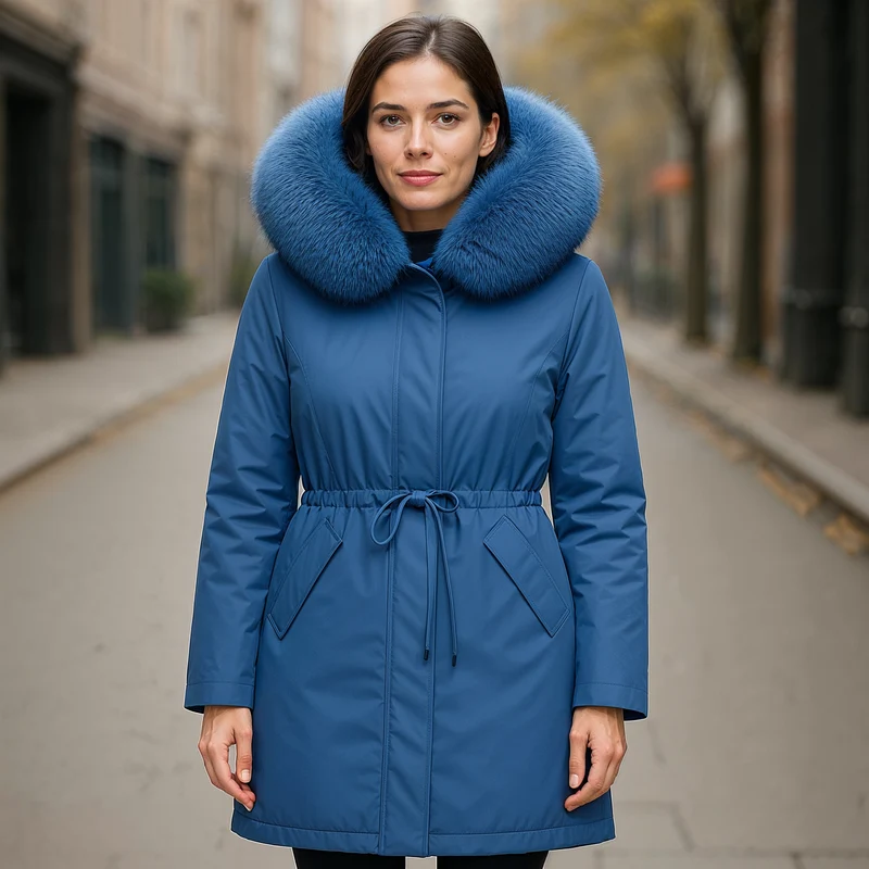 Dames Winter Parka – Waterdicht met Voering en Luxe Capuchon