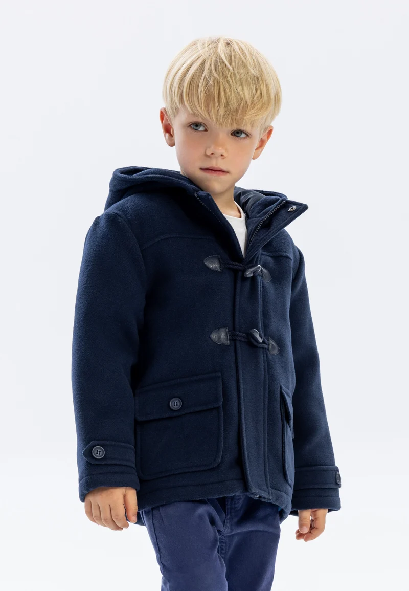 Boys' duffle coat in navy