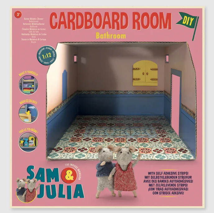 Het Muizenhuis kartonnen miniatuur badkamer