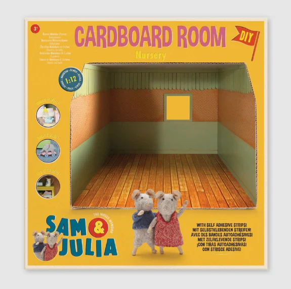 Het Muizenhuis kartonnen miniatuur babykamer