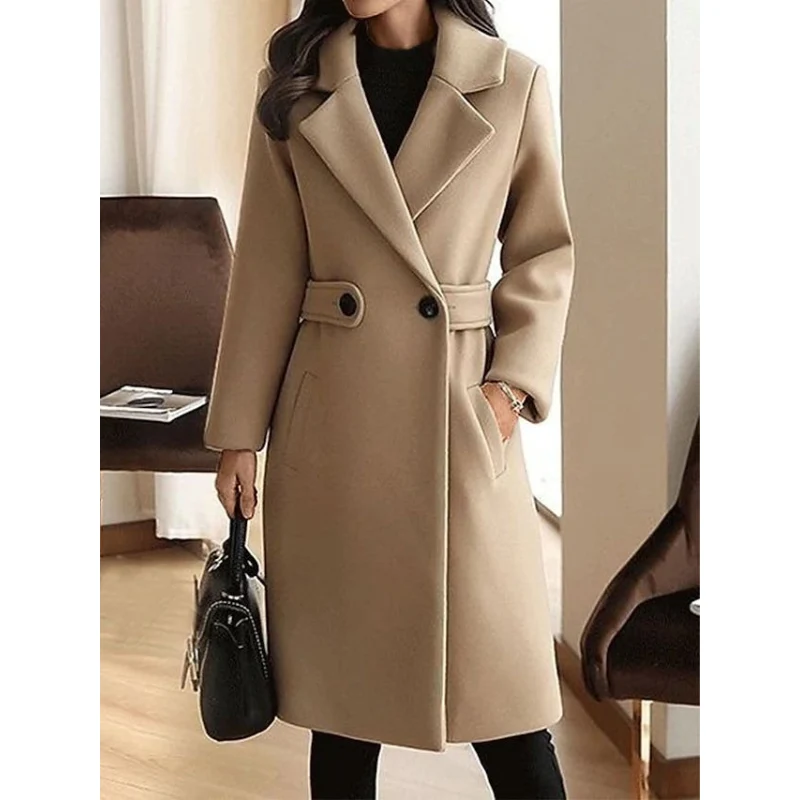 Slim-Fit Winterjas met Ceintuur