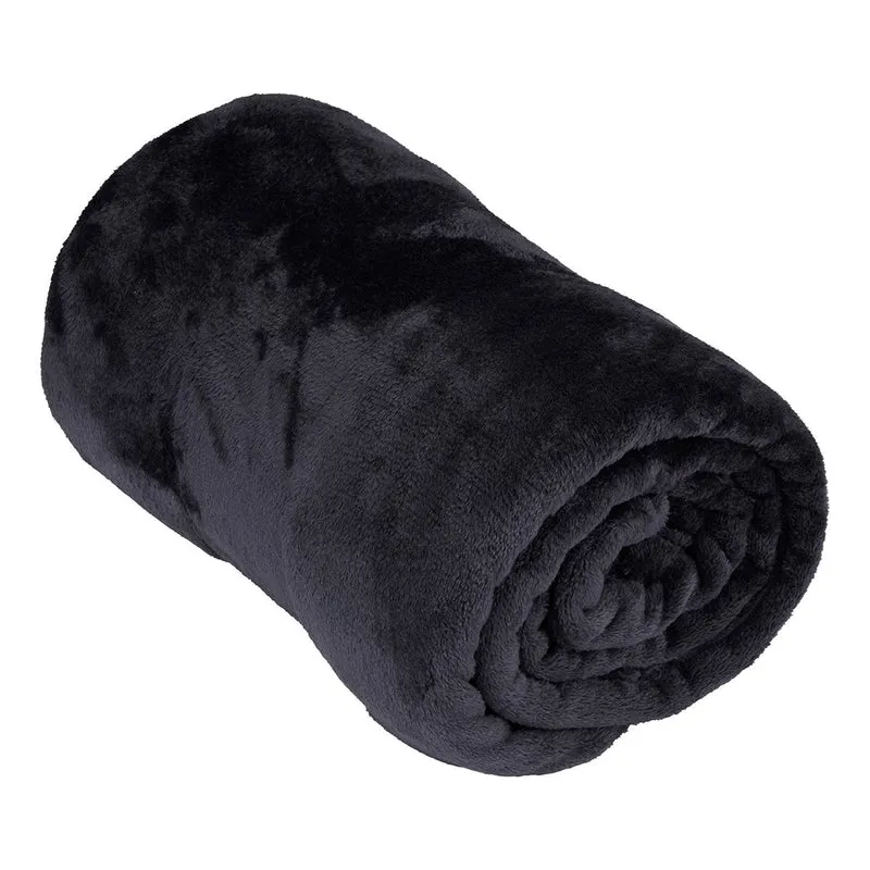 Arti Casa - Fleece deken – 150x200 cm – Donkergrijs