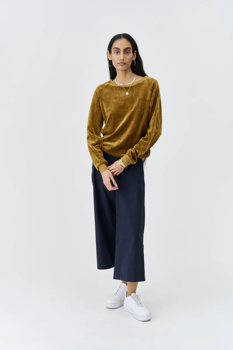 UVR Berlin sweatshirt Loraina velours clay brown