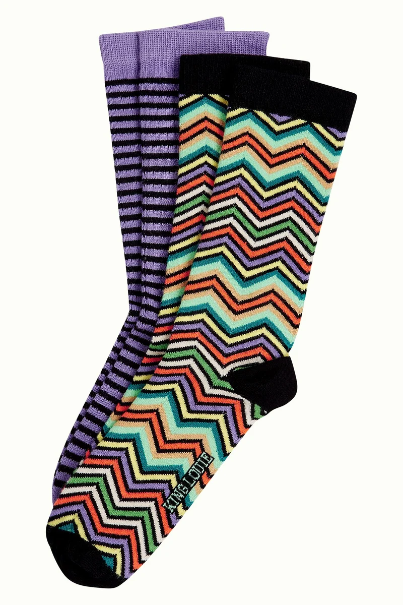 King Louie socks 2-pack palas sheer lilac