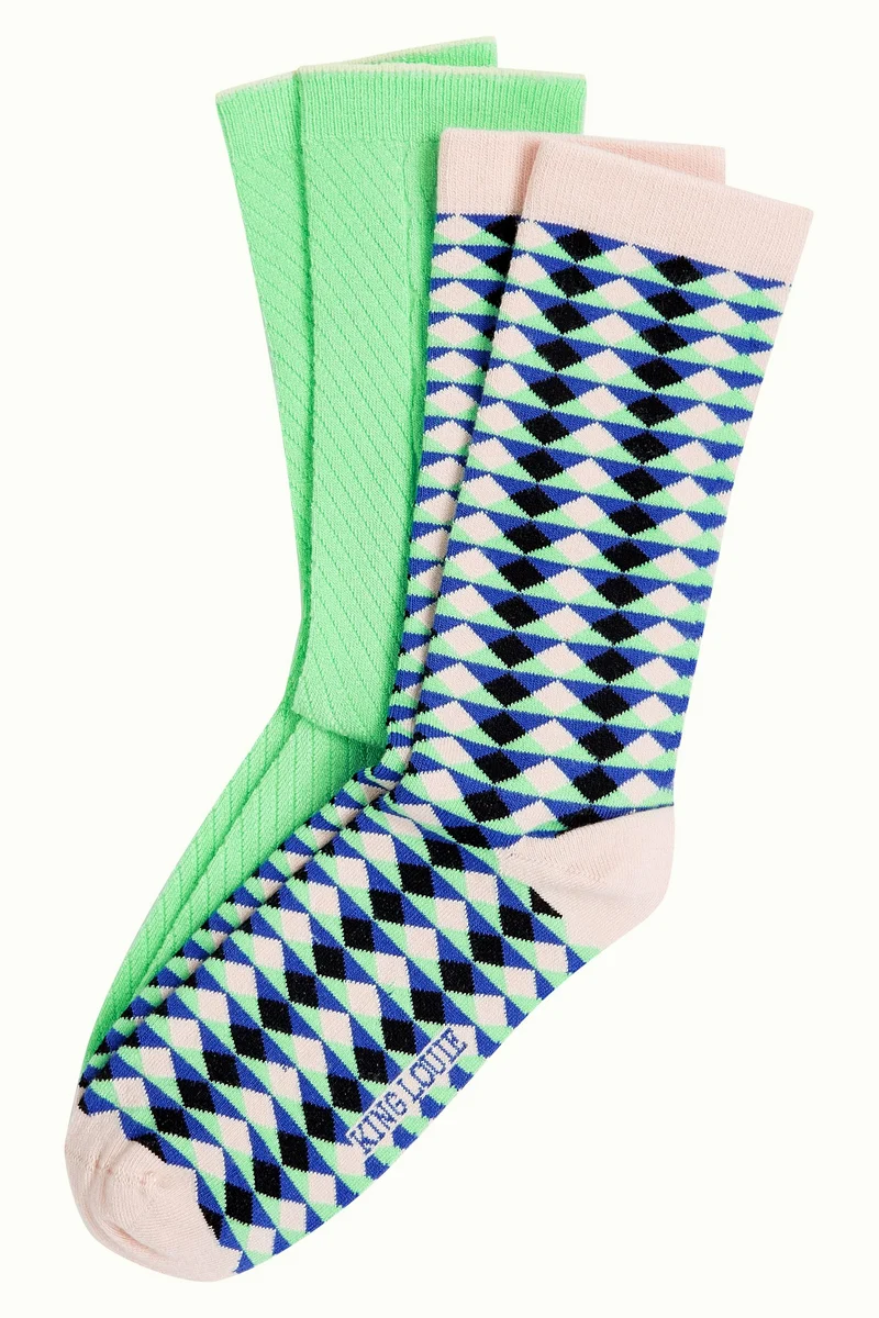 King Louie socks 2-pack mares paradise green
