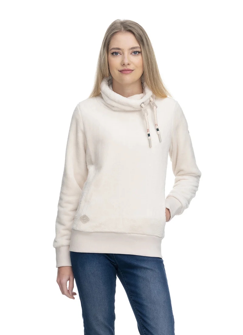 Trui met brede kraag | Ragwear sweatshirt menny beige