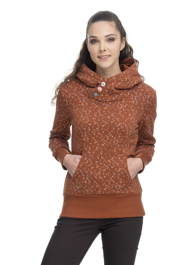 Bruine trui met kangoeroezakken | Ragwear sweatshirt Chelsee cinnamon