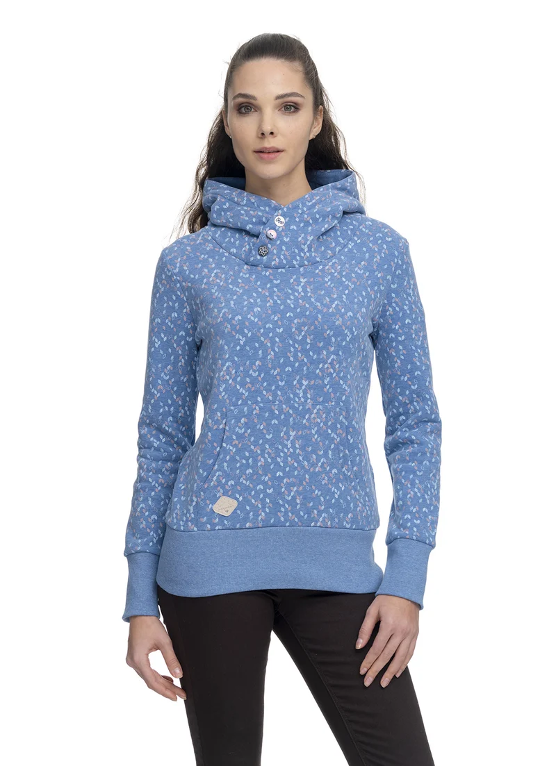 Blauwe trui met kangoeroezakken | Ragwear sweatshirt Chelsee blue