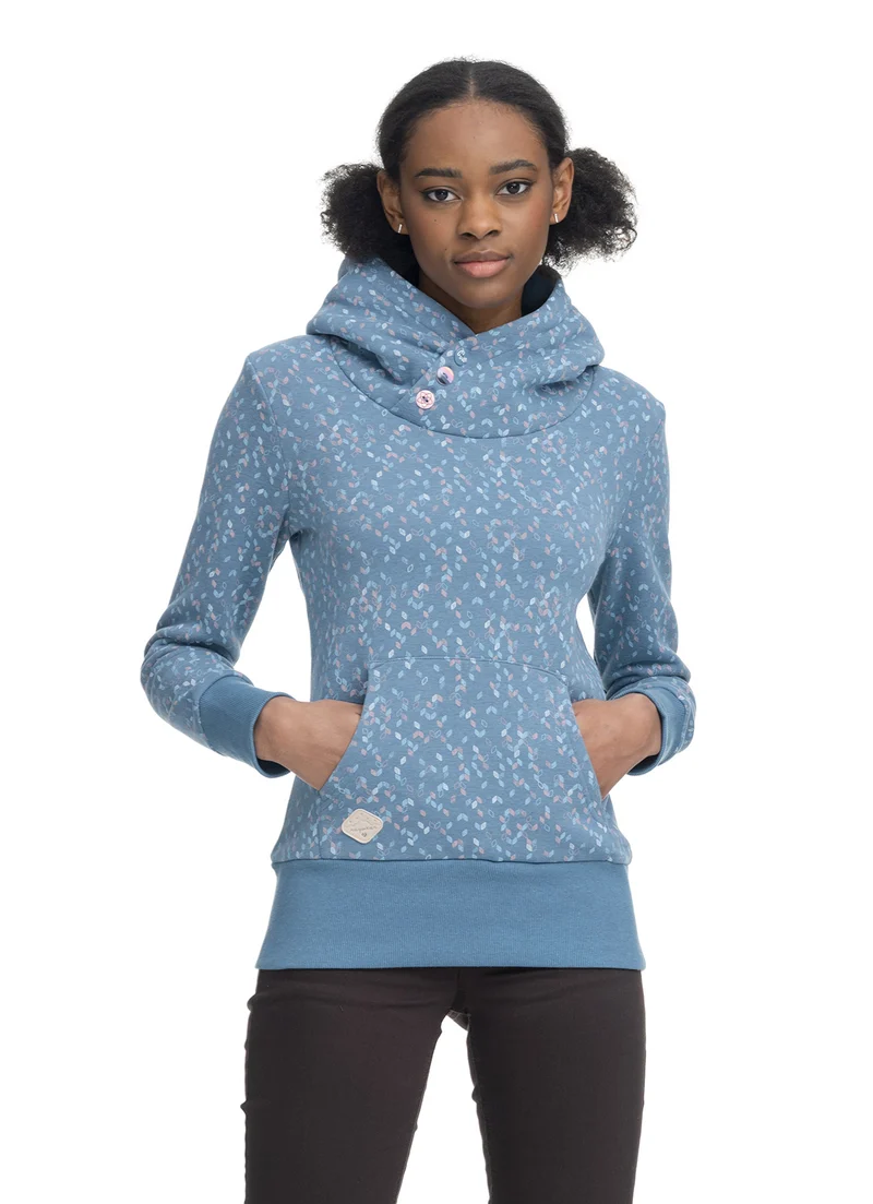 Blauwe trui met kangoeroezakken | Ragwear sweatshirt Chelsee aqua