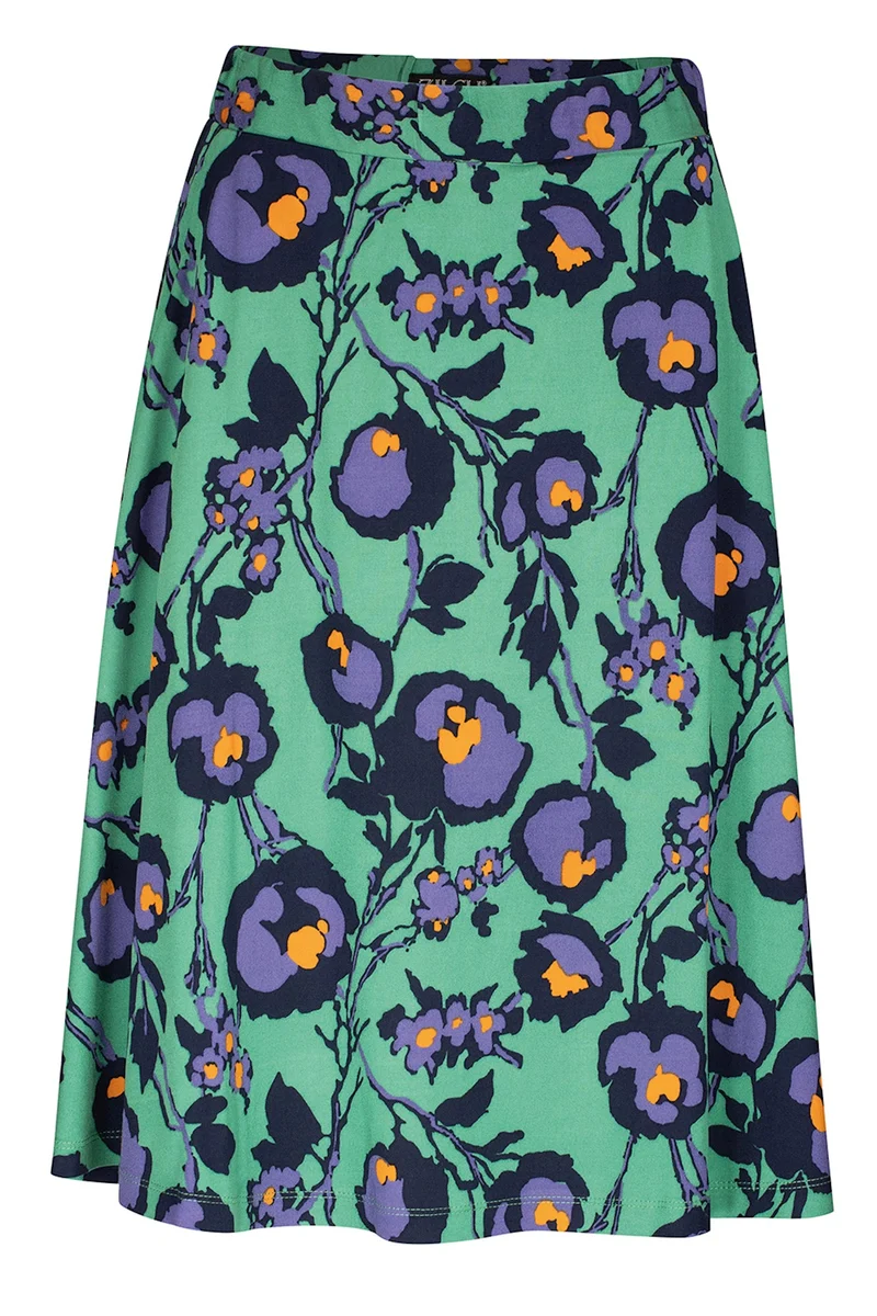 Licht uitlopende rok | Zilch skirt bouquet jade