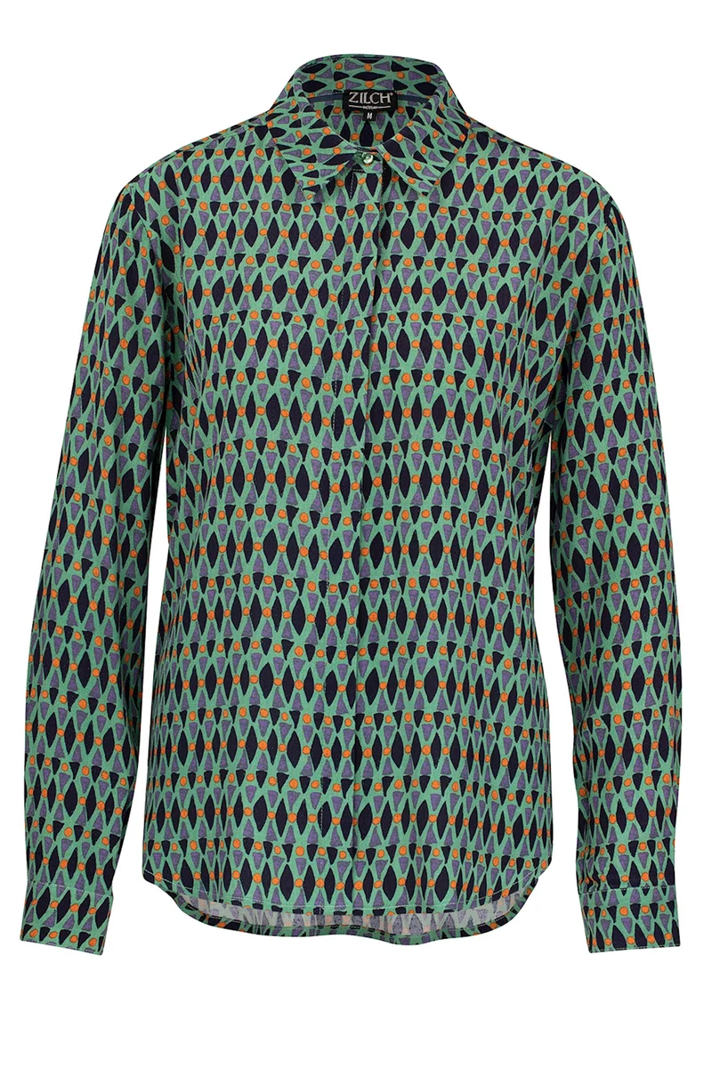 Zilch blouse basic ethnic jade