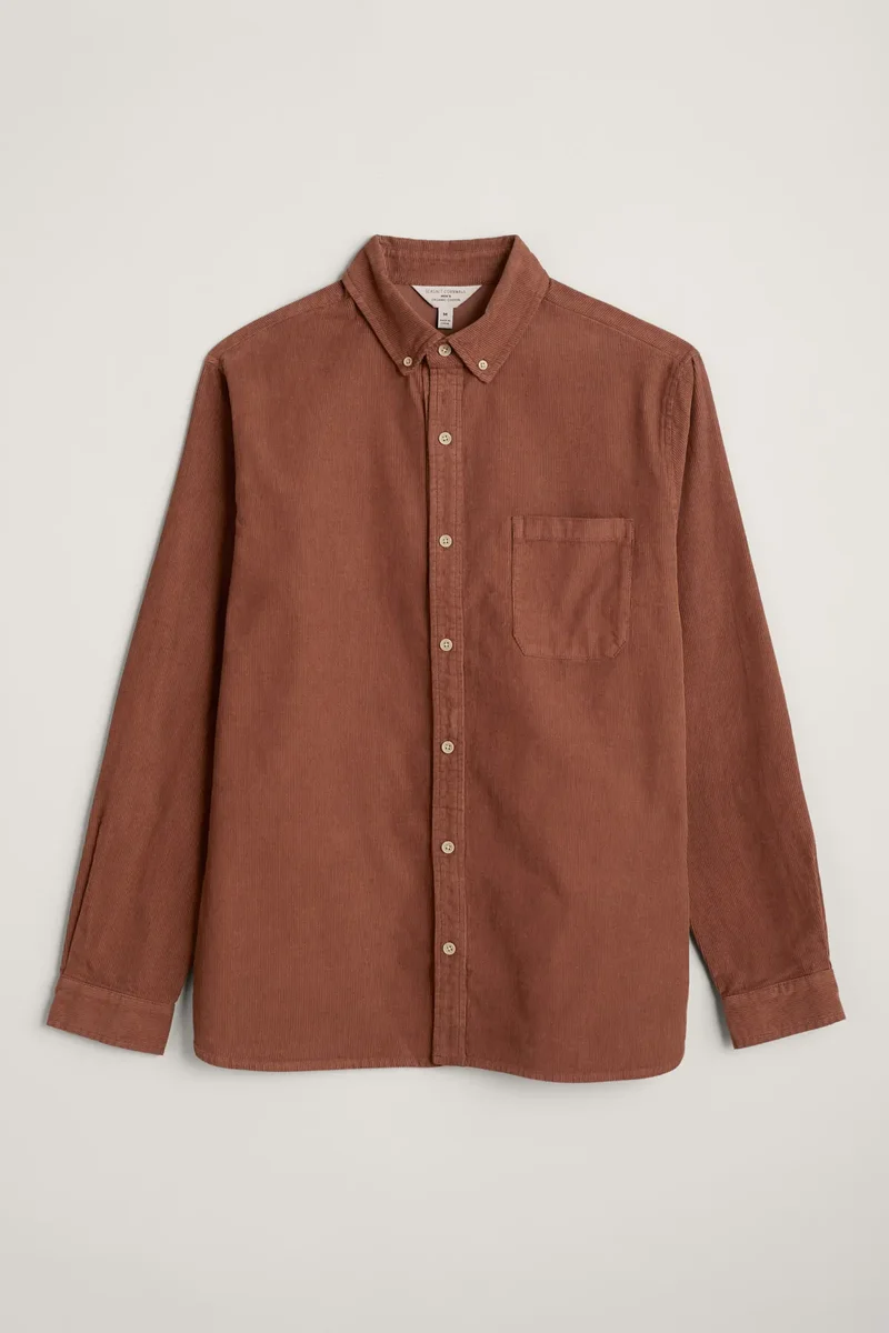 Bruin overhemd | Seasalt Cornwall men's cannis shirt bran