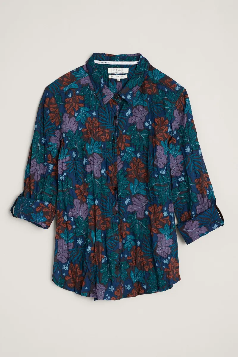Semi getailleerde blouse | Seasalt Cornwall Larissa shirt sea collage onyx