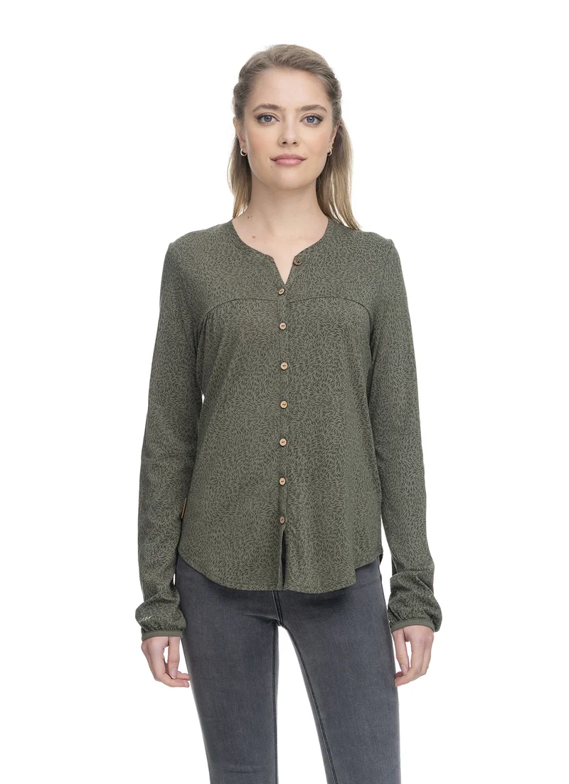 Groene blouse | Ragwear blouse zofka organic olive