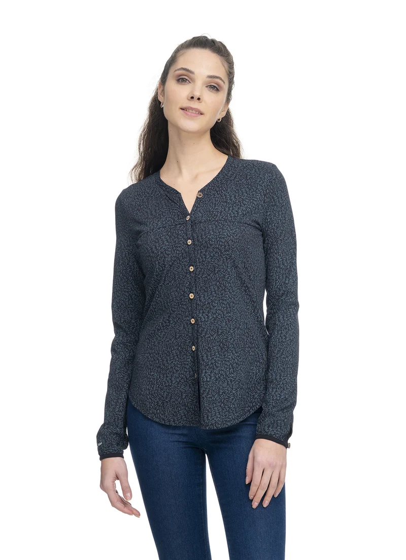 Zwarte blouse | Ragwear blouse zofka organic black