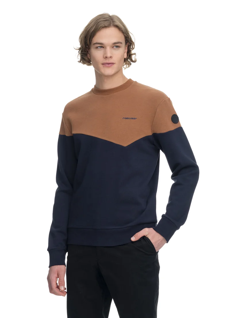 Oranje met zwarte herentrui | Ragwear sweater dotie cinnamon