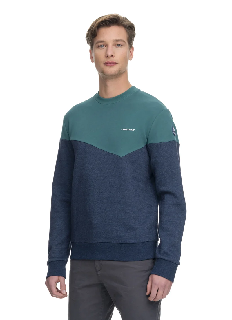 Groen met blauwe herentrui | Ragwear sweater dotie green