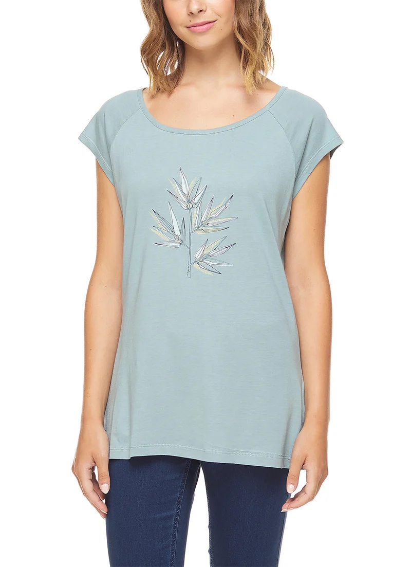Top met bloemenprint | Ragwear breeze organic top aqua