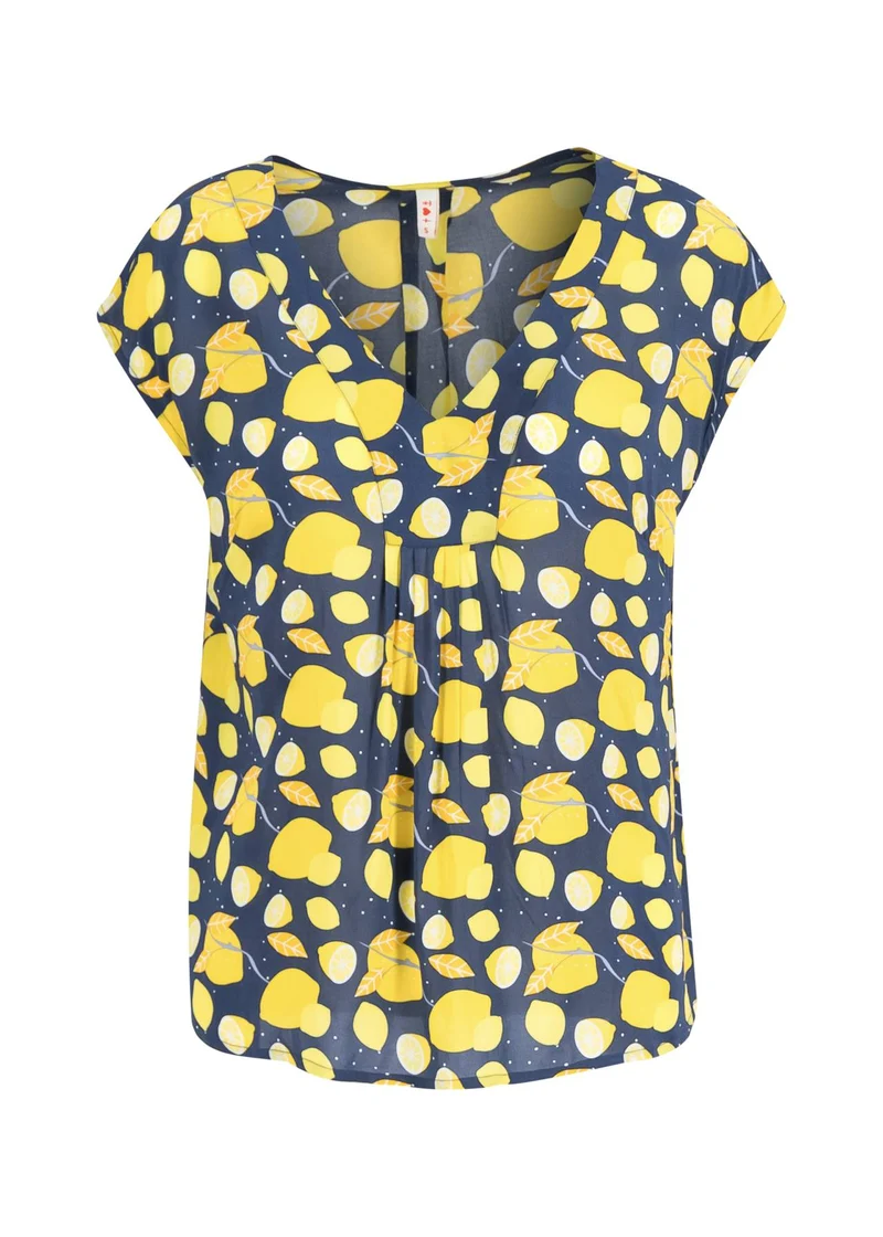 Luchtige top van duurzame viscose | Blutsgeschwister nightingales and larks serra limone