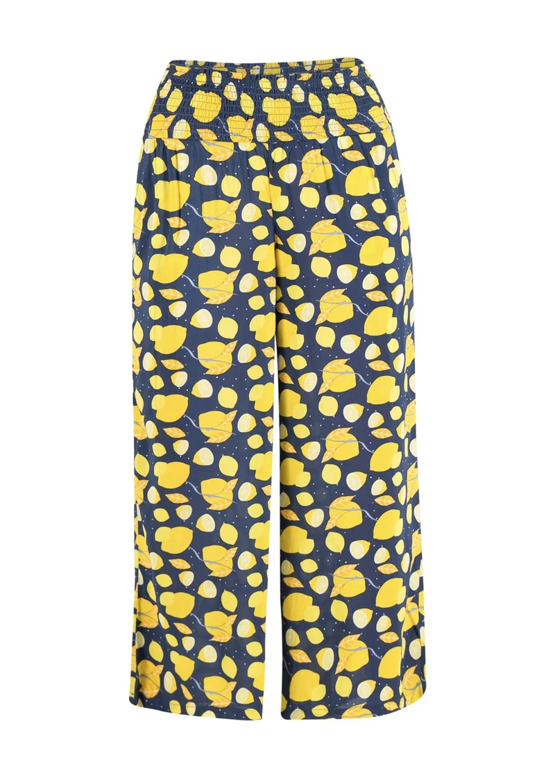 Broek met hoge taille | Blutsgeschwister lady flatterby cropped serra limone