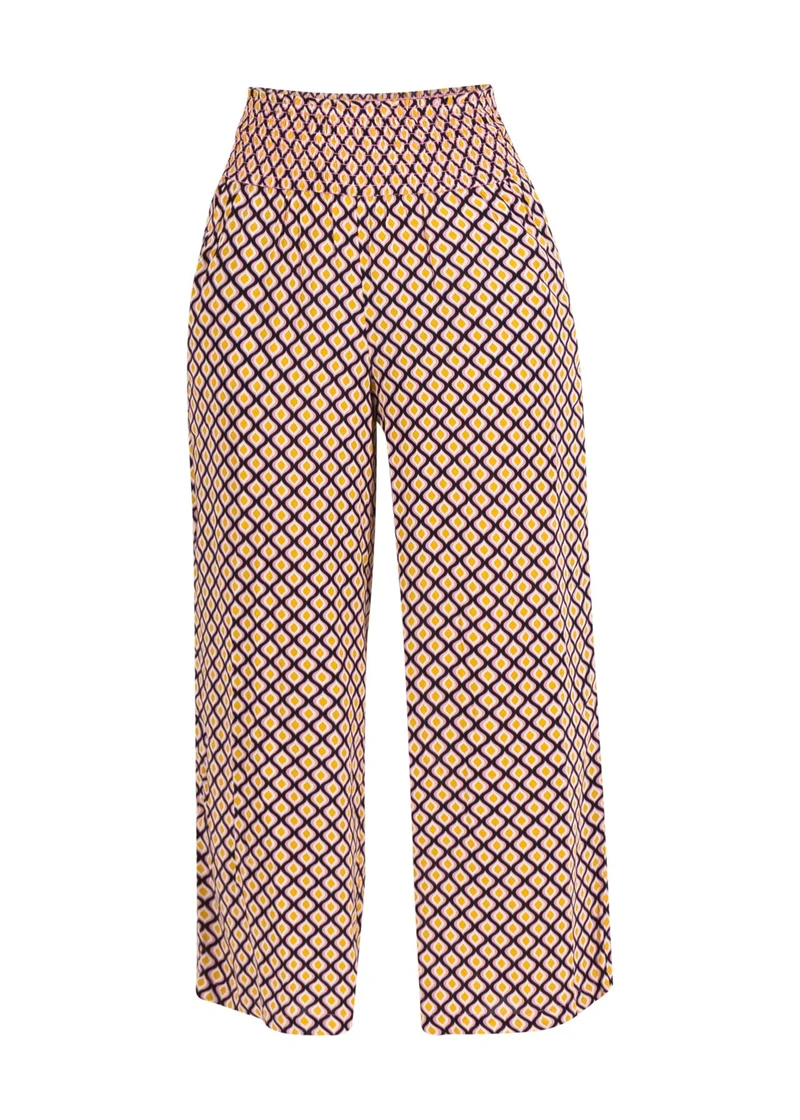 Broek met hoge taille | Blutsgeschwister lady flatterby cropped mosaico grafico