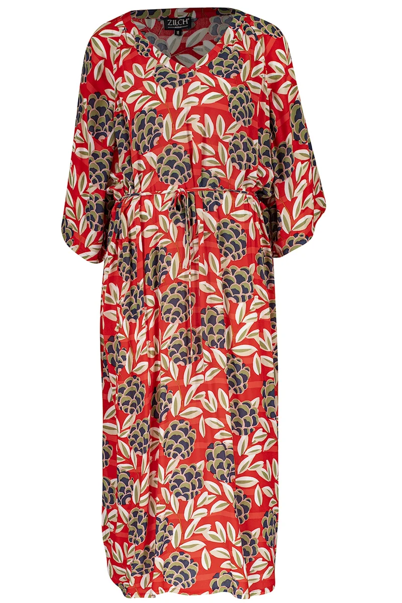 Kleurrijke kaftan jurk | Zilch kaftan botanic poppy