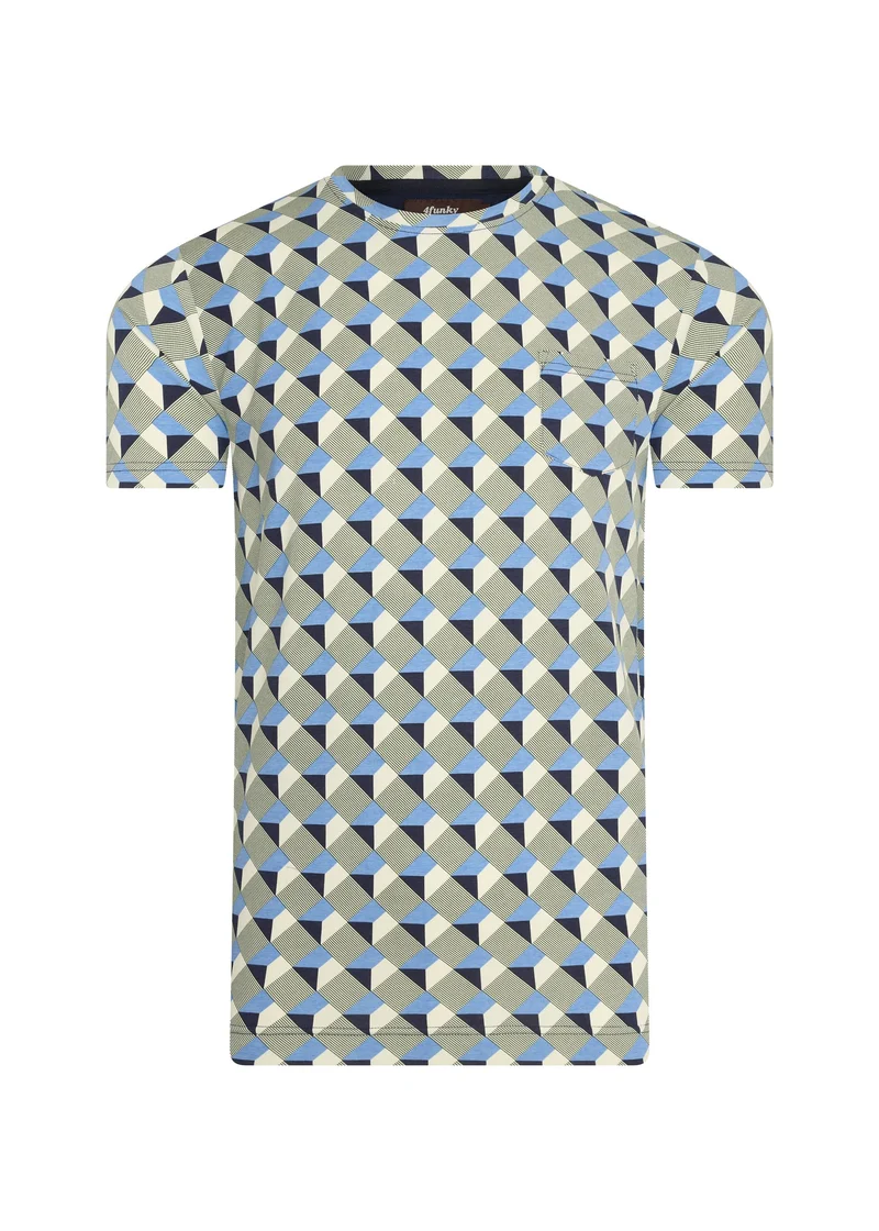 T-shirt met geometrische print | 4Funkyflavours like i want you