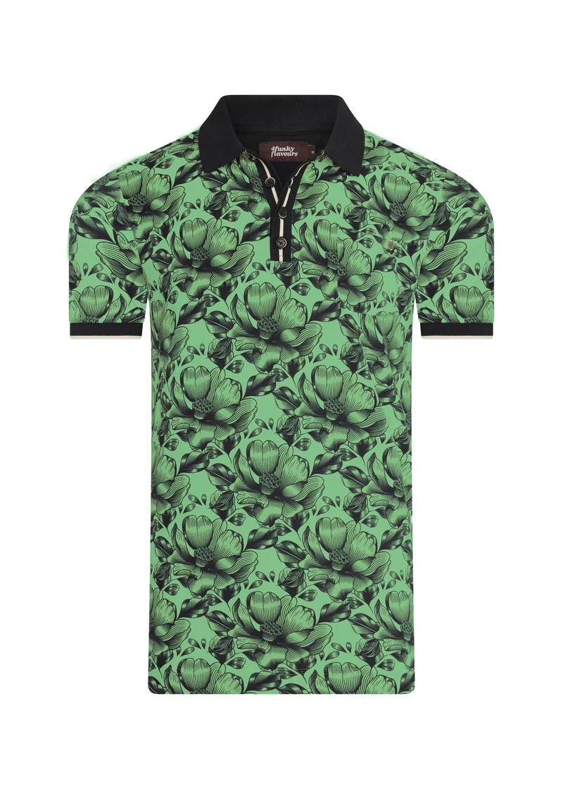 Polo met bloemenprint | 4Funkyflavours sidepiece