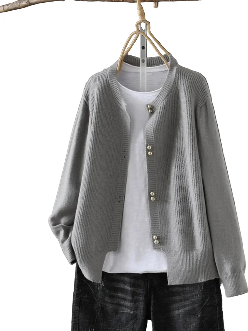 Dames Cardigan met Parelknopen
