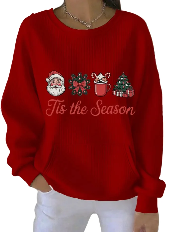 Dames Kersttrui met Kerstboomprint