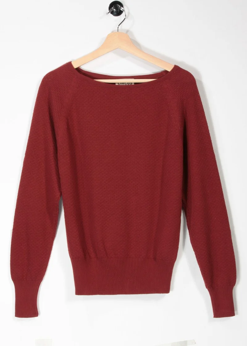 Rode trui met ribboorden | Circus Clothing sweater burgundy