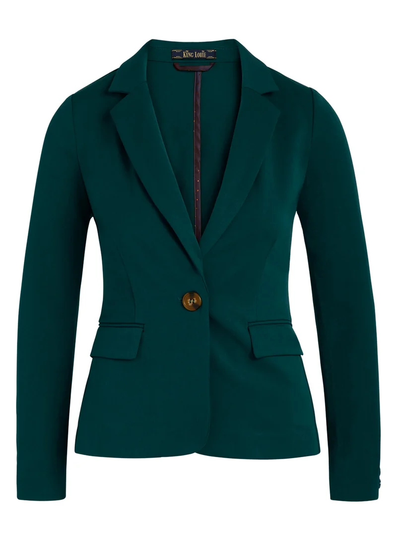 Groene blazer met 1 knoop | King Louie Daisy blazer broadway pine green