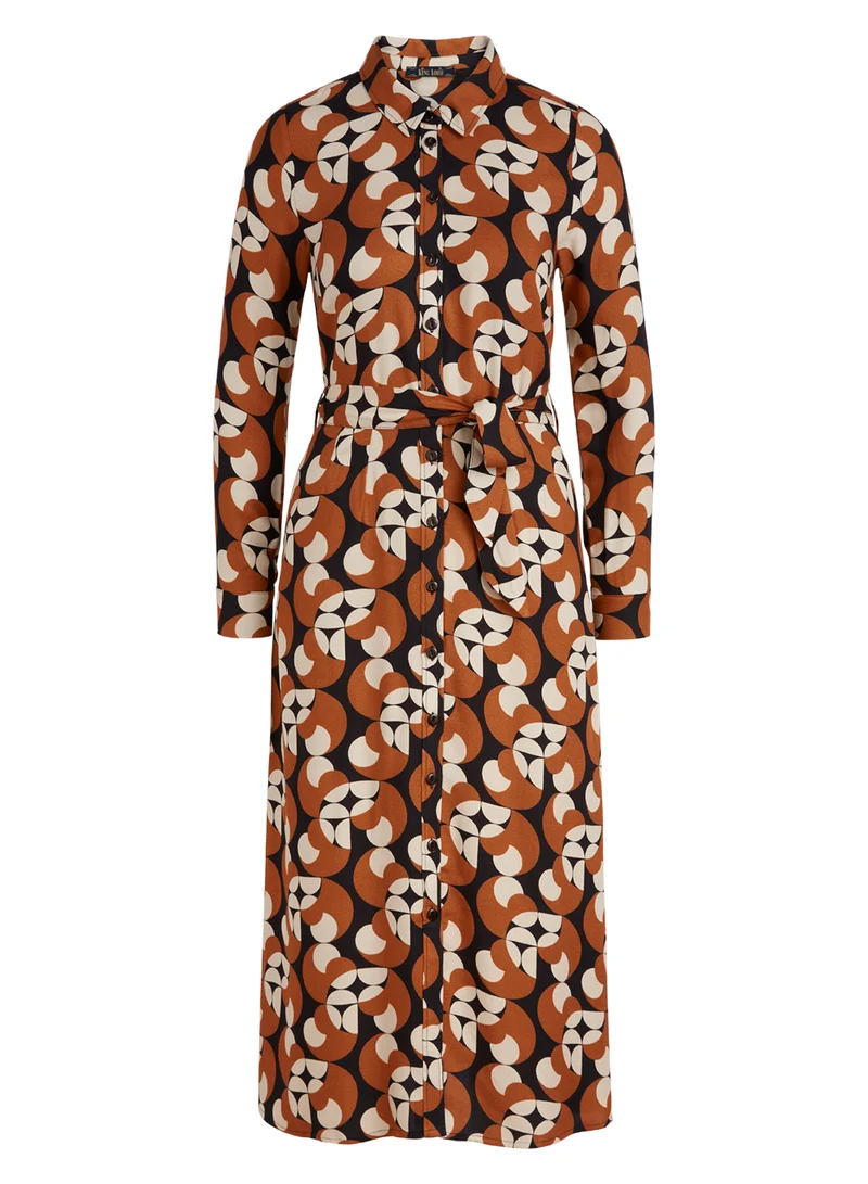 Jurk van duurzame viscose | King Louie Rosie midi dress bassline black