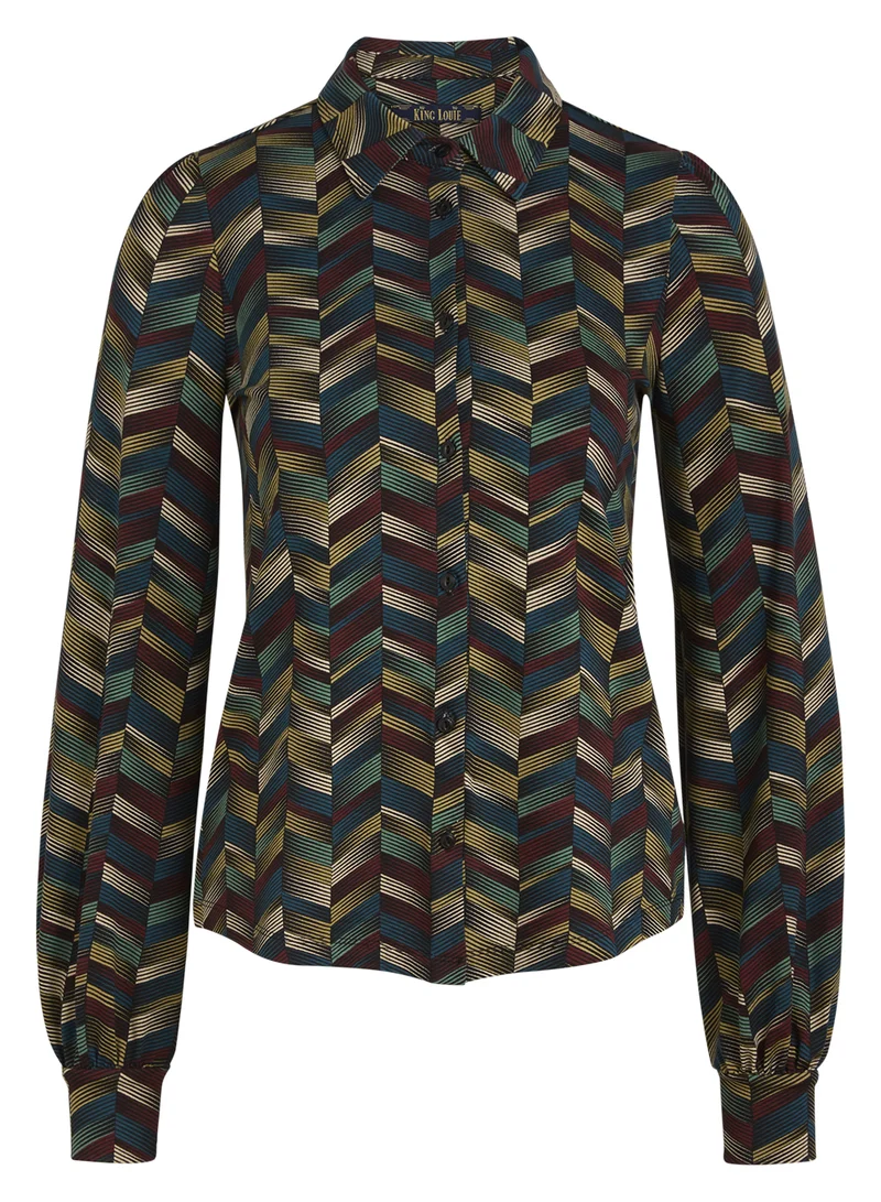 Blouse met losse fit | King Louie Maisie blouse swag black