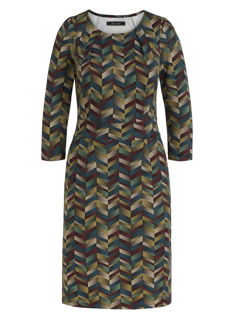 Zwarte jurk van duurzame viscose | King Louie Mona dress swag black